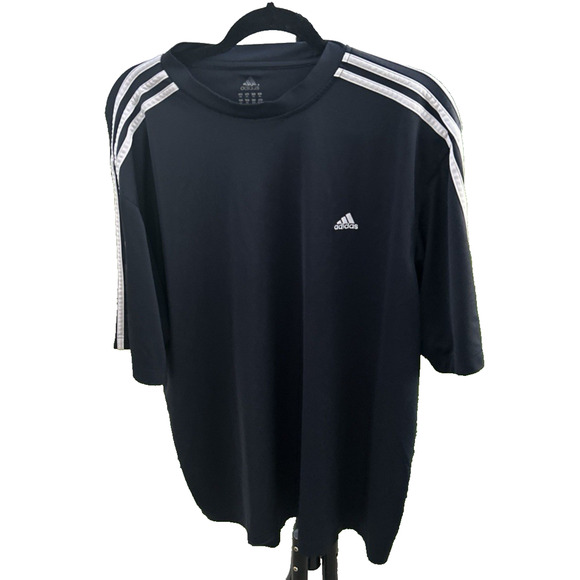 Adidas Men's T-Shirt Trefoil Retro 3-Stripes Short Sleeve Size 2X Active Wear - Picture 1 of 9